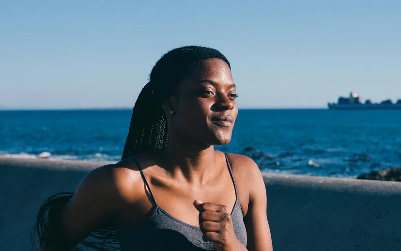 Woman ocean wellness